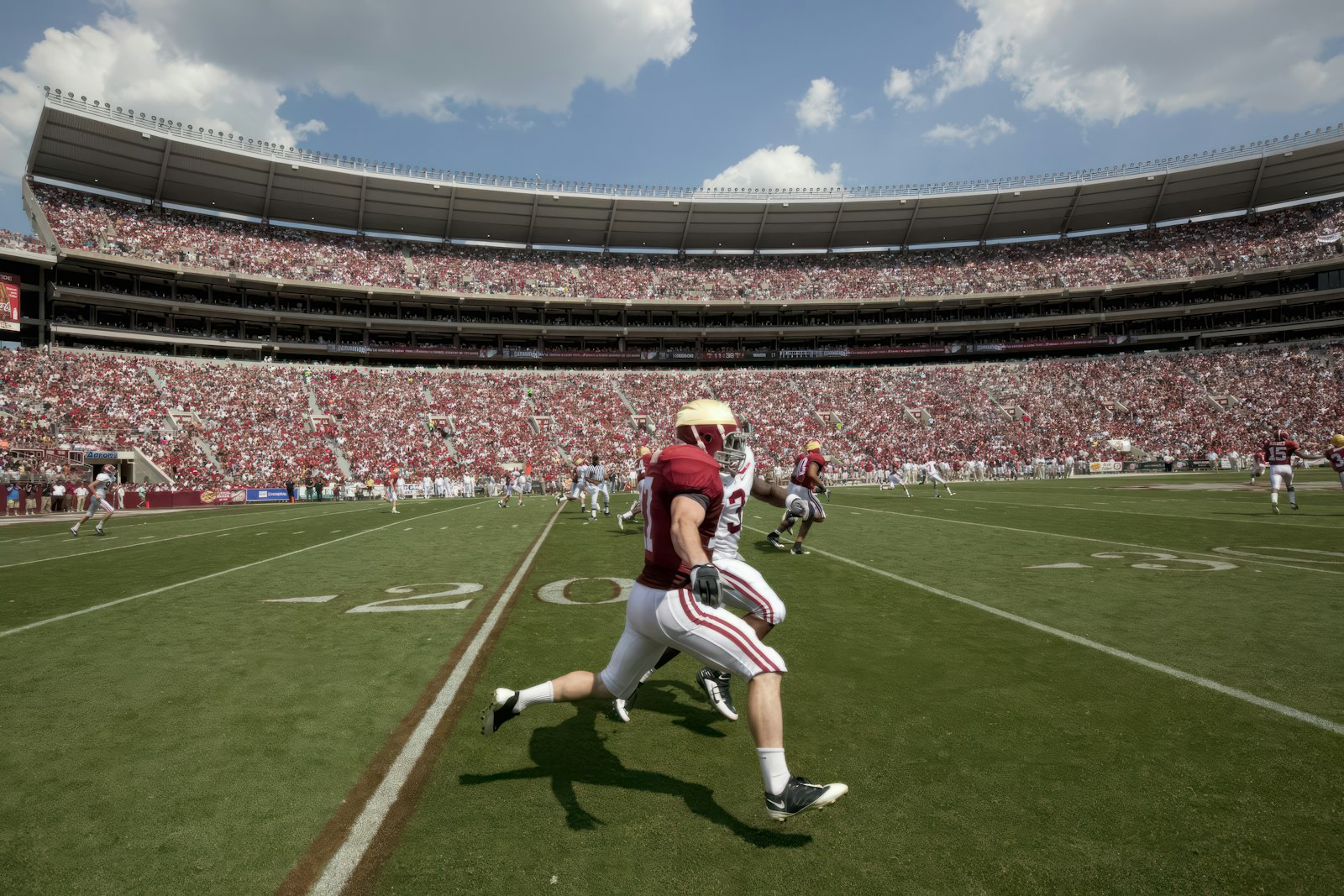 A packed Bryant-Denny Stadium during an Alabama football game in Tuscaloosa